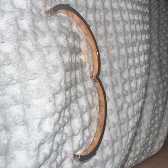 LUX BANGLE✨Rose Gold screw rivet pave crystal BRACELET love bangle Henri bendel - Picture 7 of 17